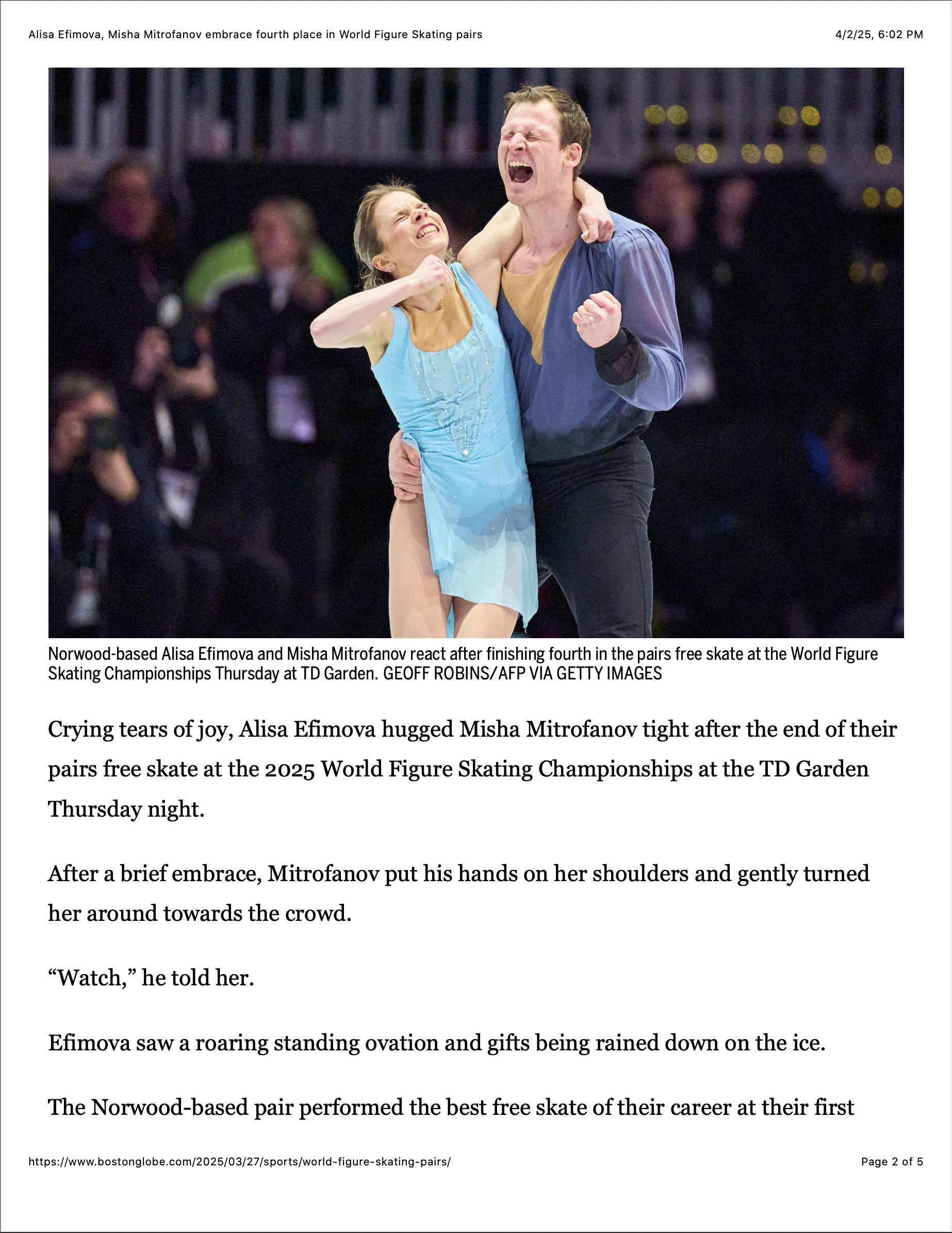 Alisa Efimova and Misha Mitrofanov 2